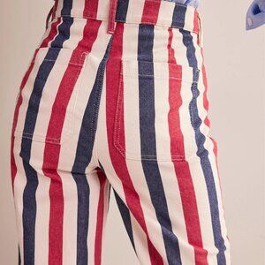 Boden Red, White, & Blue High Rise Stripe Jeans Size 29